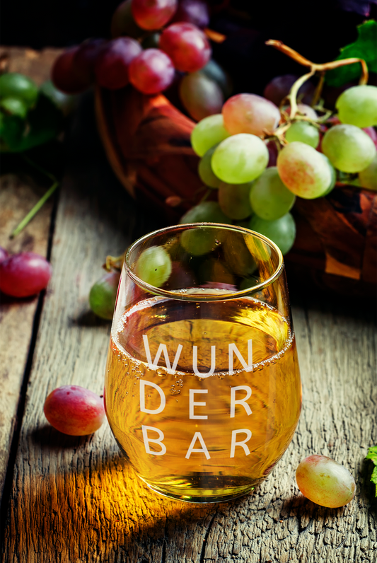 Affirmations Trinkglas "WUNDERBAR" mit hochwertiger Gravur