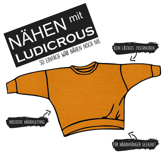 NähPaket "OversizeSweater" Gr. 104-116 in verschiedenen Farben